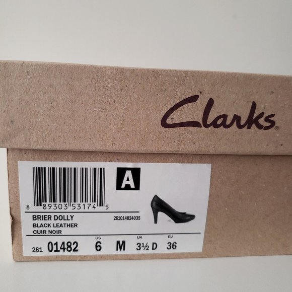 Clarks  Brier Dolly - Black leather pumps NIB 6M - Picture 6 of 13